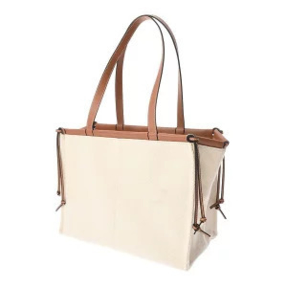 Loewe Canvas Coussin Tote Leather Brown Handbag